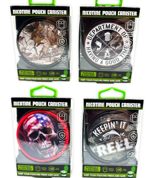 Nicotine Pouch and Storage Canisters - 4ct
