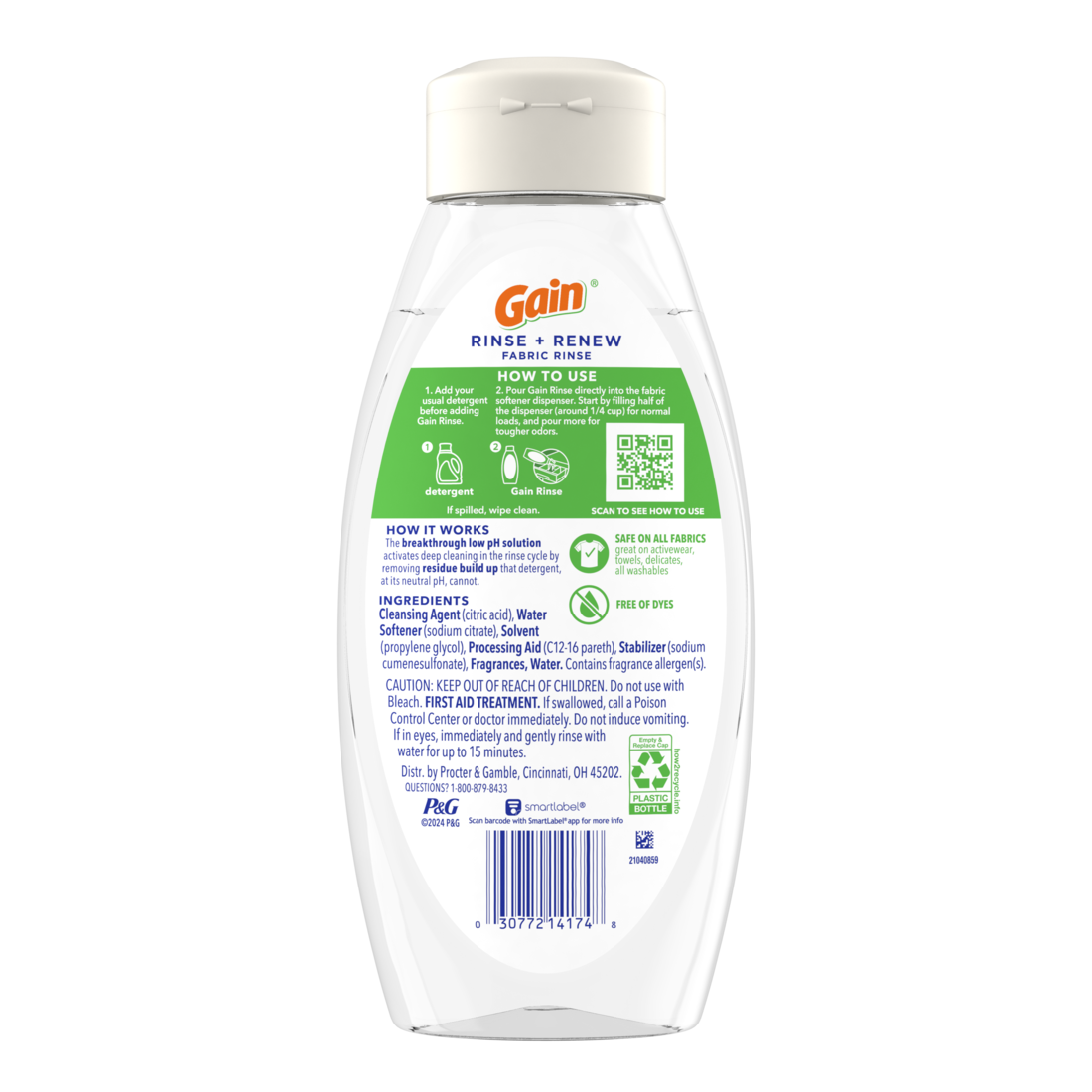 Gain Rinse And Renew Fabric Rinse Hibiscus Hula Odor Fighter - 25.5oz/6pk