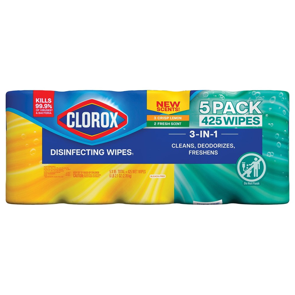 Clorox Disinfecting Cleaning Wipes Variety Pack Total 425 wipes - (5x85)ct/1pk