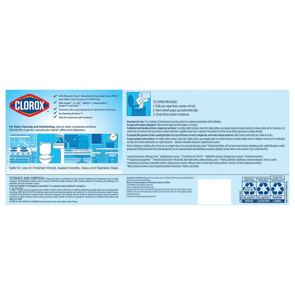Clorox Disinfecting Cleaning Wipes Variety Pack Total 425 wipes - (5x85)ct/1pk