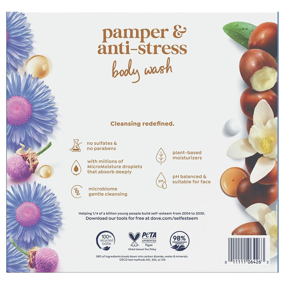 Dove Pamper & Anti-Stress Body Wash - (2x30.6)oz/1pk