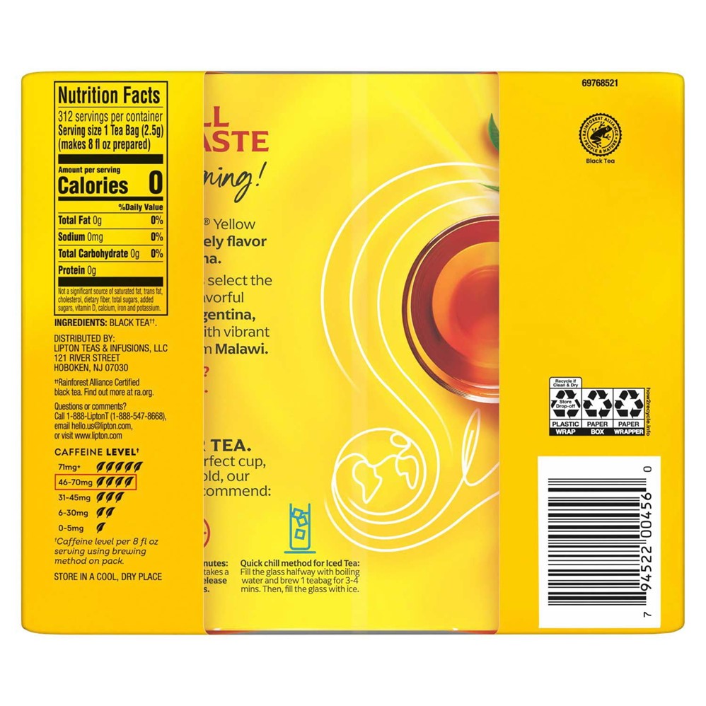 Lipton Tea Bags Black Tea - 312ct/1pk