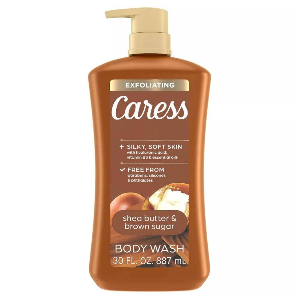 Caress Shea Butter & Brown Sugar Body Wash - 30oz/4pk