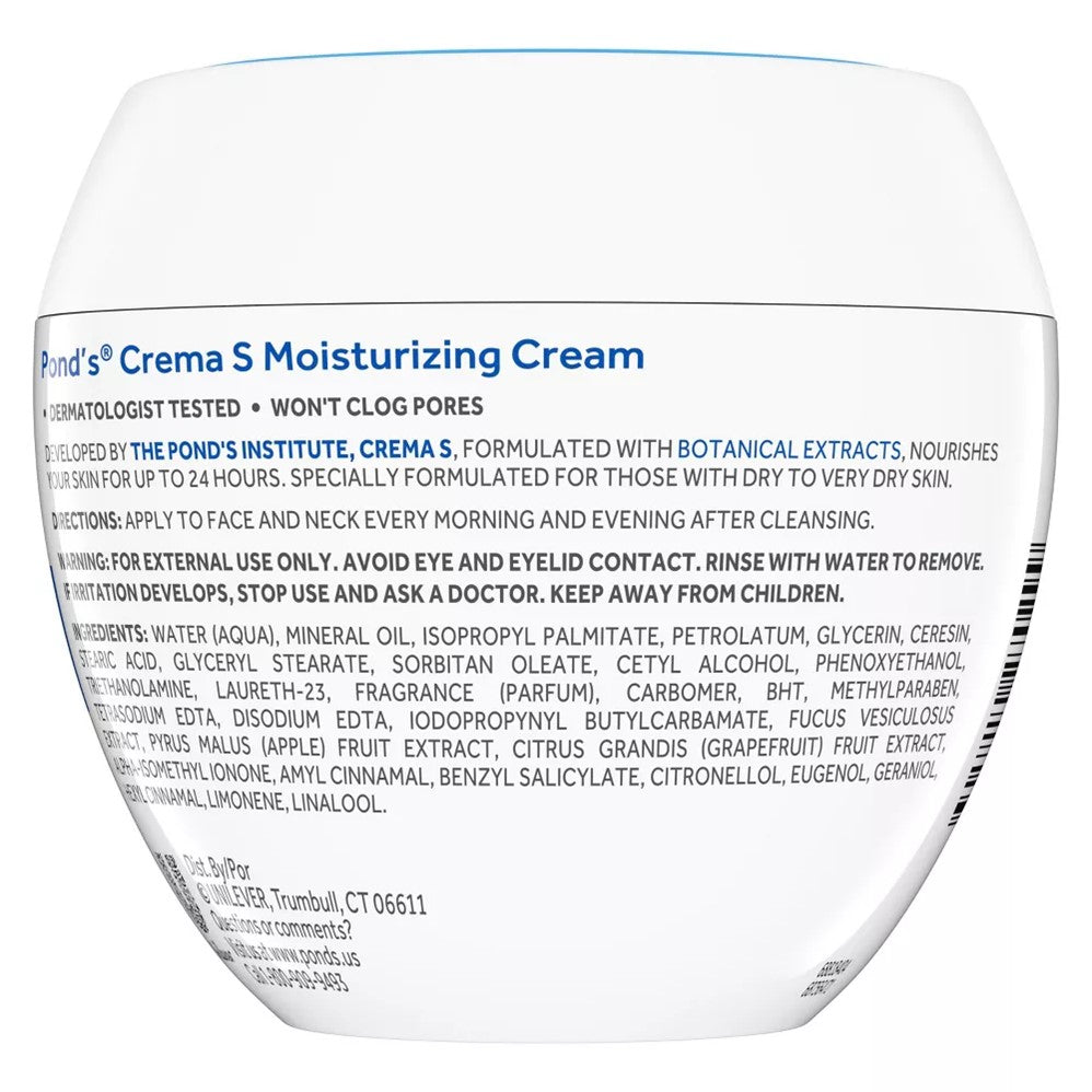 Pond's Crema S - Moisturizing Face Cream - 14.1oz/3pk