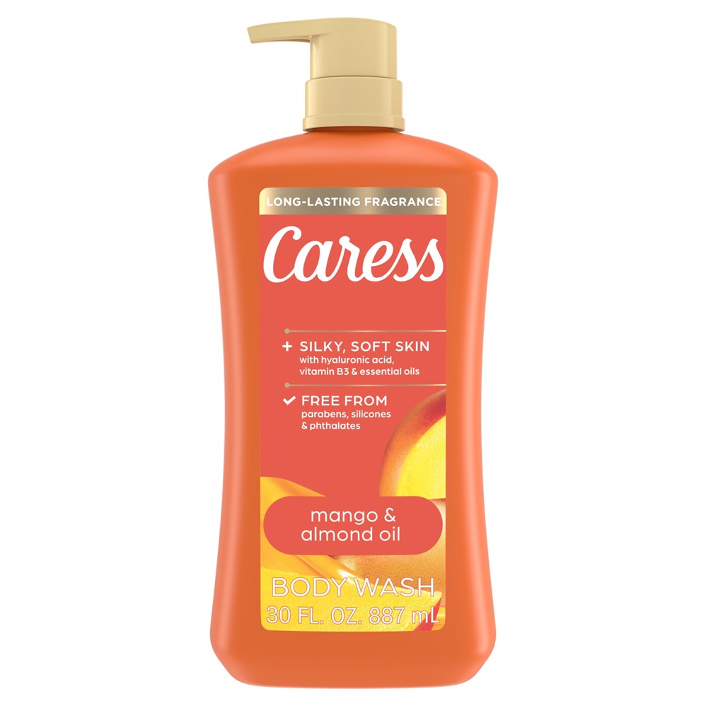 Caress Body Wash Mango & Almond Oil Shower Gel - 30oz/4pk