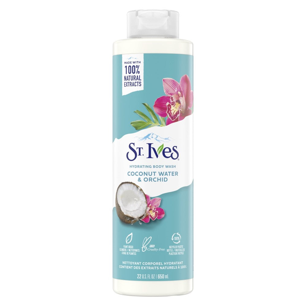 St. Ives Body Wash Coconut Water & Orchid - 22oz/4pk