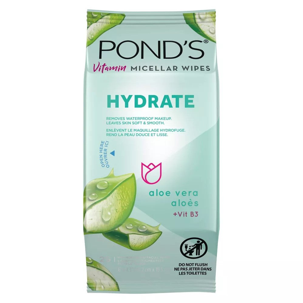 Pond's Vitamin Micellar - Hydrate Facial Wipes - 25ct/3pk