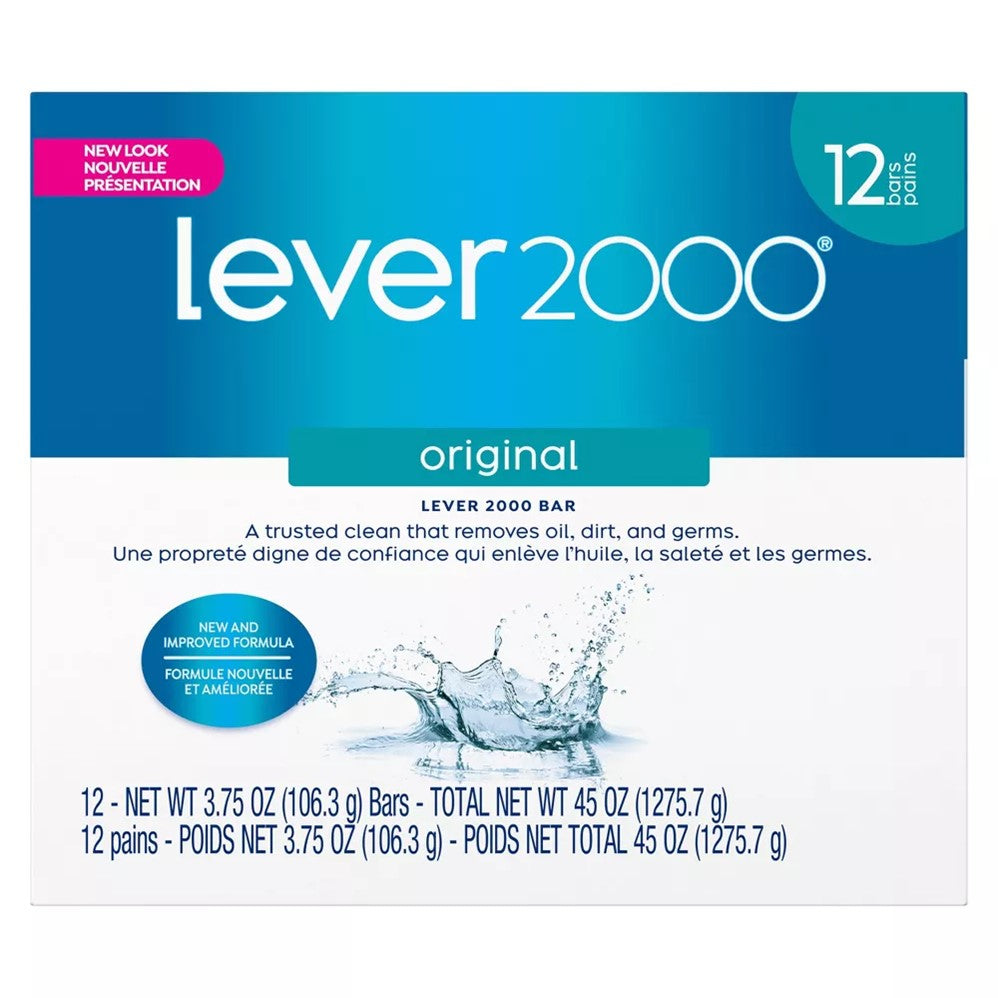 Lever 2000 Bar Soap Original Total 45oz - (12x3.75)oz/6pk