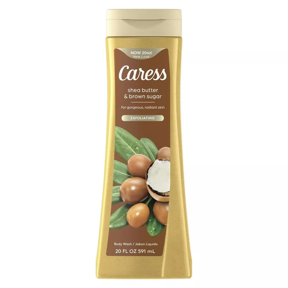 Caress Body Wash Shea Butter & Brown Sugar - 20oz/4pk