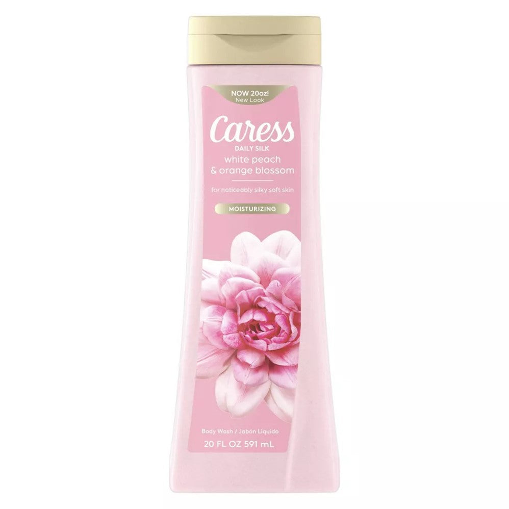 Caress Body Wash Daily Silk White Peach and Orange Blossom - 20oz/4pk