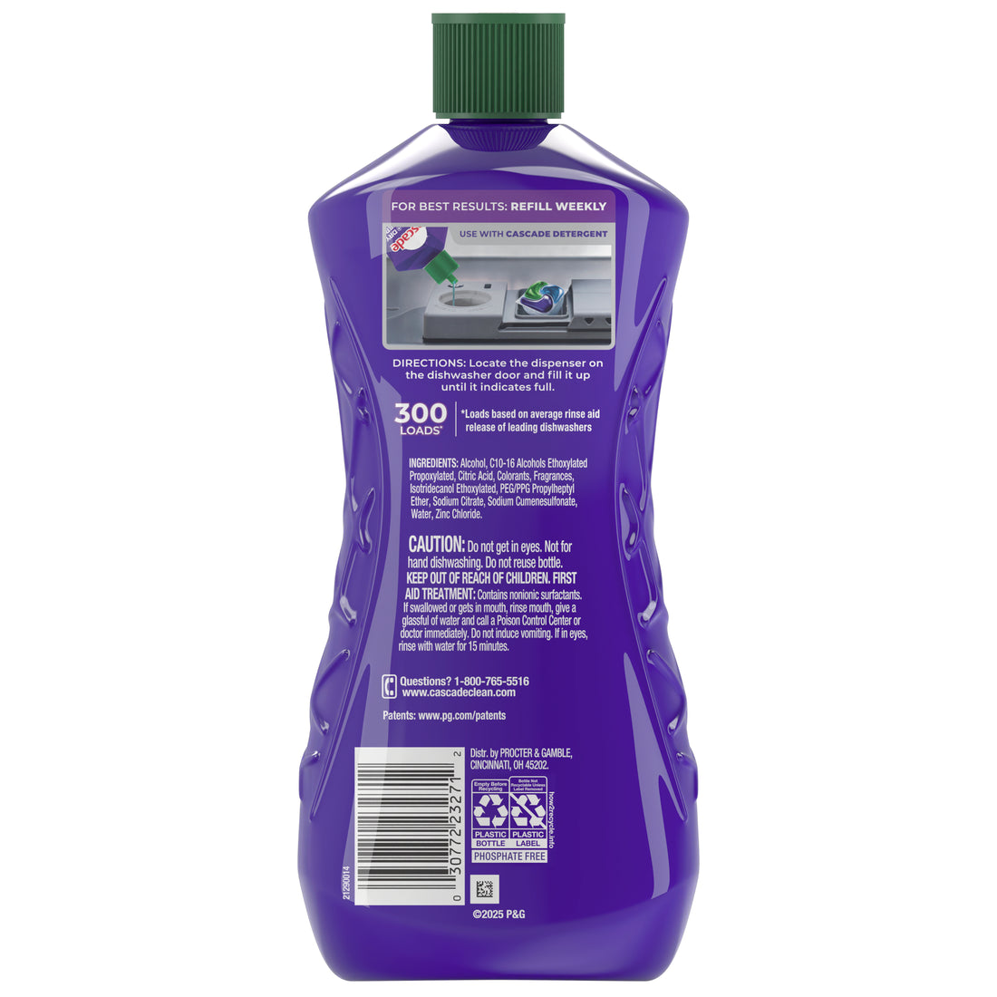 Cascade Rinse Aid Clean & Dry Booster - 30.5oz/4pk