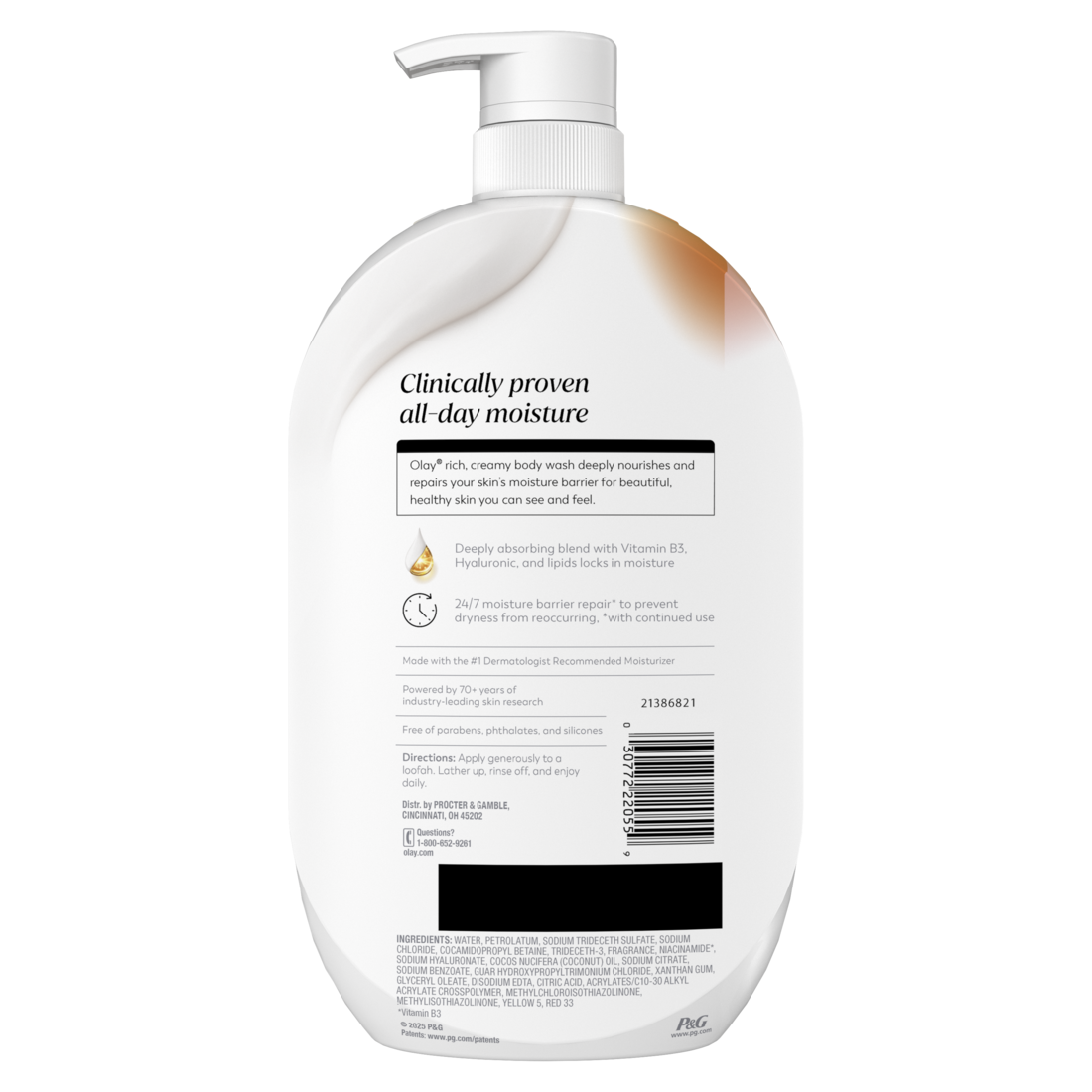 Olay Ultra Moisture Body Wash With Coconut Oil Vitamin B3 And Hyaluronic Blend - 35oz/4pk