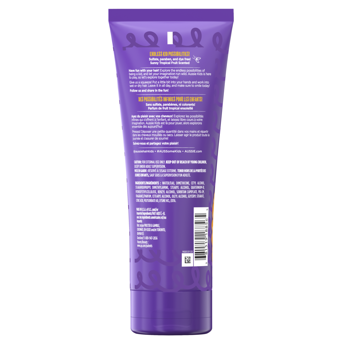 Aussie Kids Curly Leave In Conditioner For Kids - 6.8oz/12pk