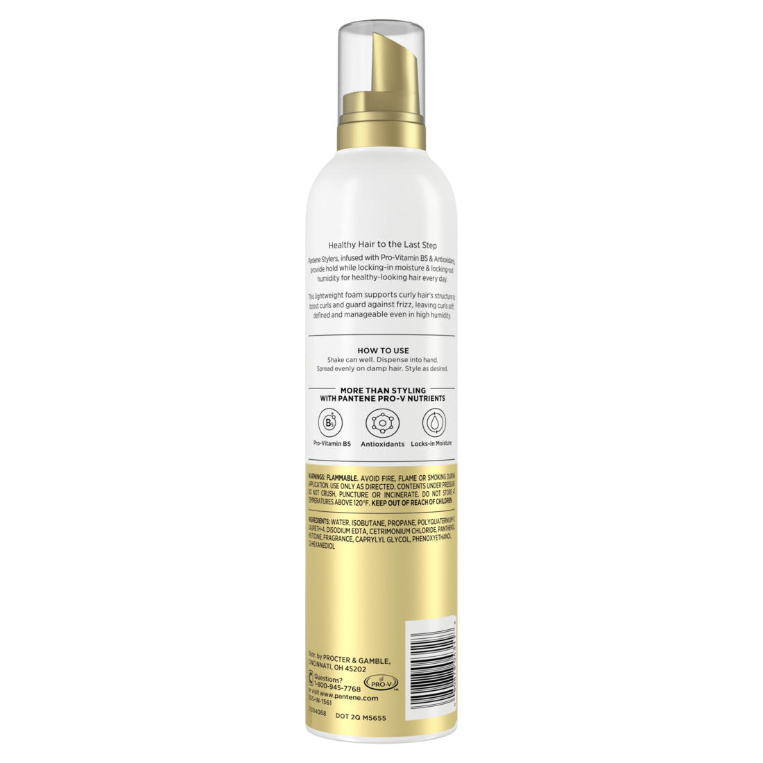 Pantene Curl Defining Mousse Pro-Vitamin B5 And Antioxidant Formula Moisture Lock - 6.6oz/12pk
