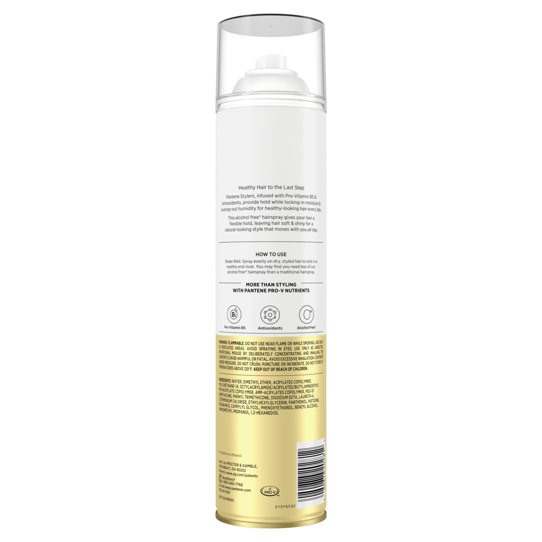 Pantene Flexible Hold Alcohol-Free Hairspray Level 3 With Pro-Vitamin B5 And Antioxidants - 14.0oz/6pk