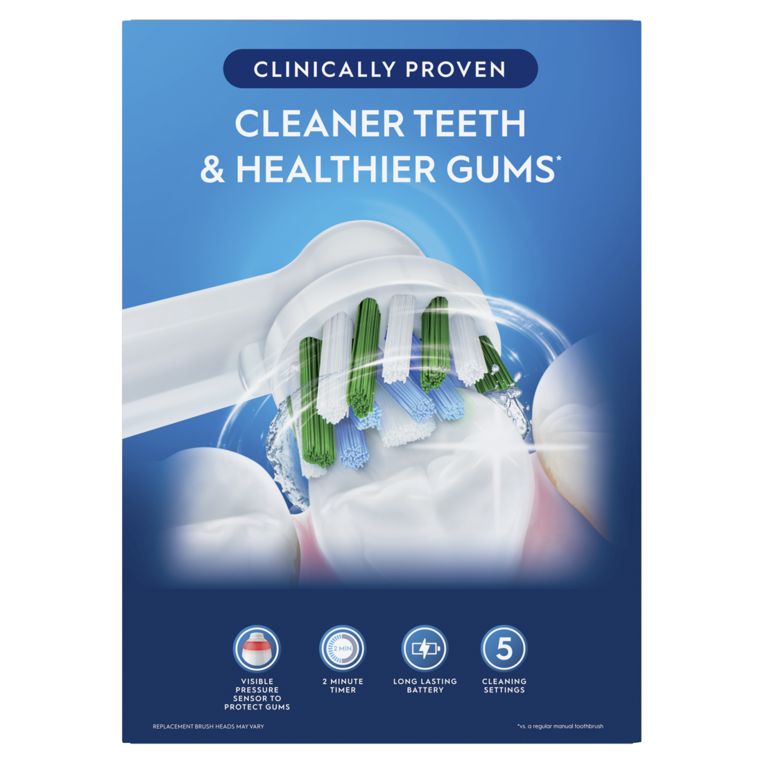 Oral-B Smart Clean 360 Rechargeable Toothbrush 2 Count - 1set/120pk