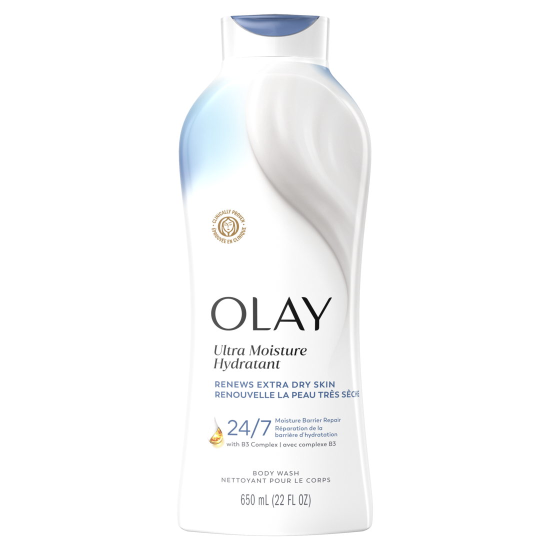 Olay Ultra Moisture Body Wash For Extra Dry Skin Vitamin B3 And Hyaluronic Blend - 22oz/4pk