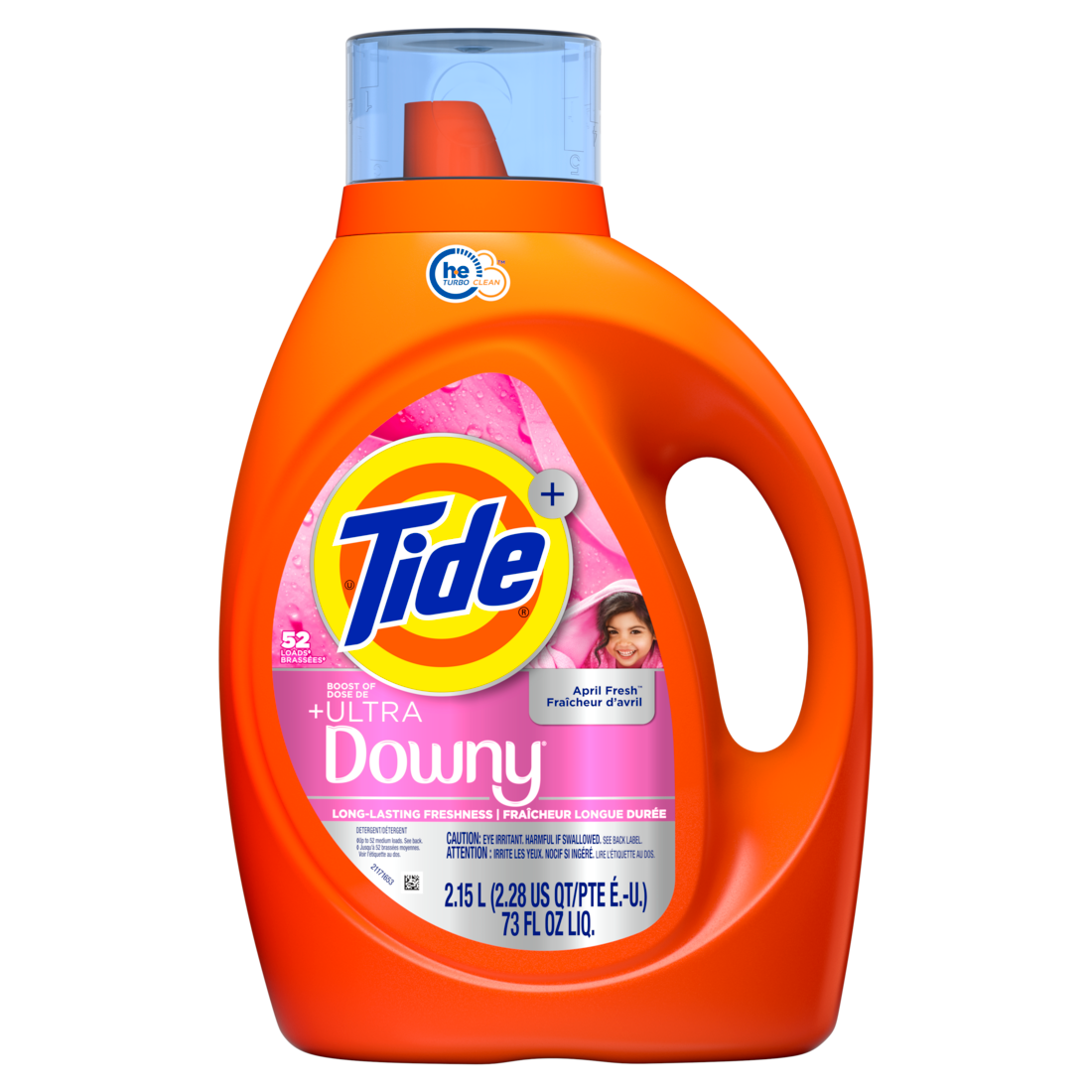 Tide Plus Boost Of Ultra Downy Liquid Laundry Detergent April Fresh Scent 52 Loads Laundry Detergent Liquid With Long-Lasting Freshness - 73oz/4pk