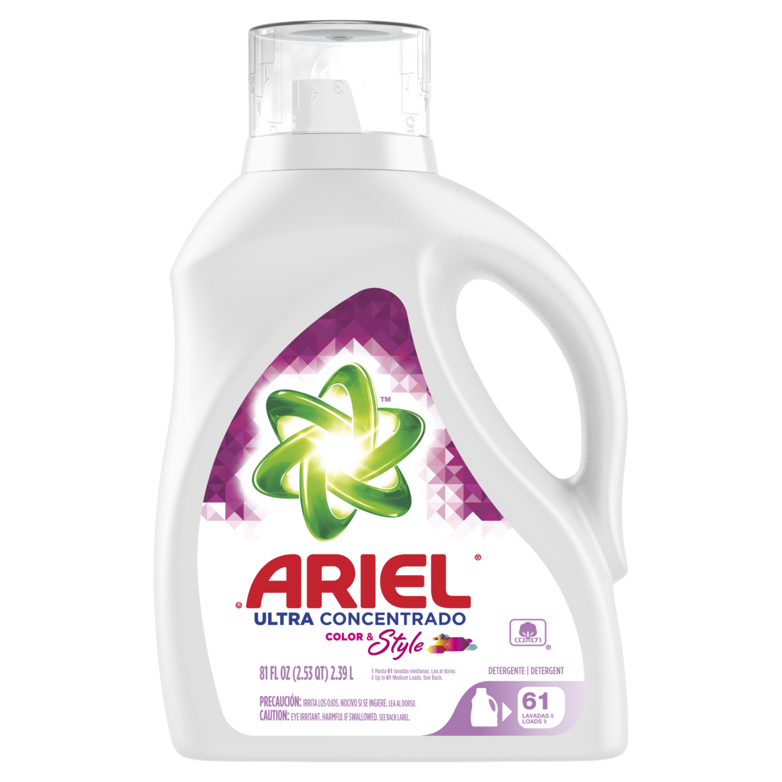 Ariel Ultra Concentrated Color & Style Liquid Laundry Detergent 61 Loads - 81oz/4pk