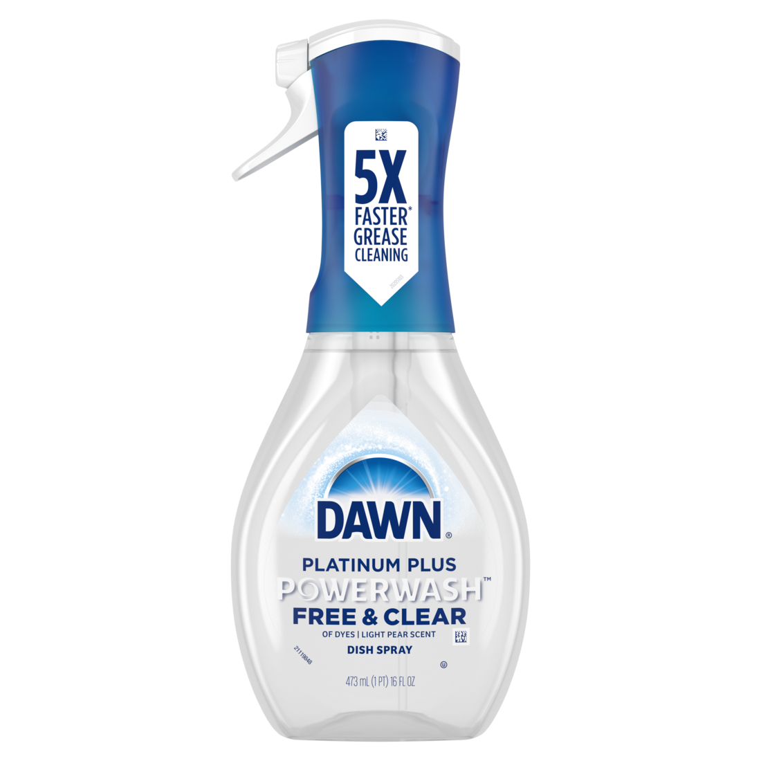 Dawn Powerwash Free & Clear Spray Dish Soap Dishwashing Liquid Light Pear 1 Starter Kit - 16oz/6pk