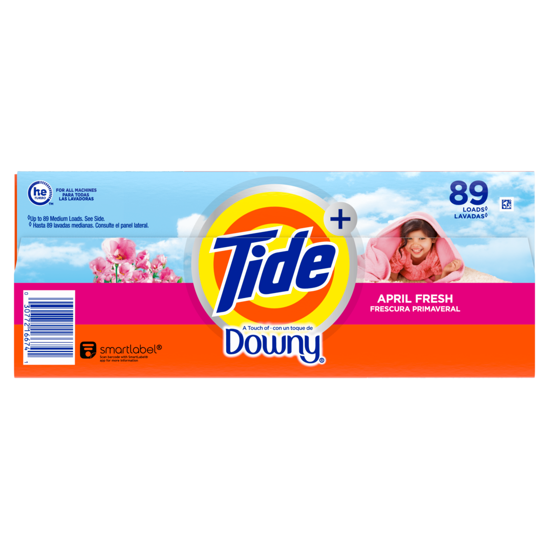 Tide Powder Laundry Detergent With A Touch Of Downy Scent 89 Loads - 132oz/2pk