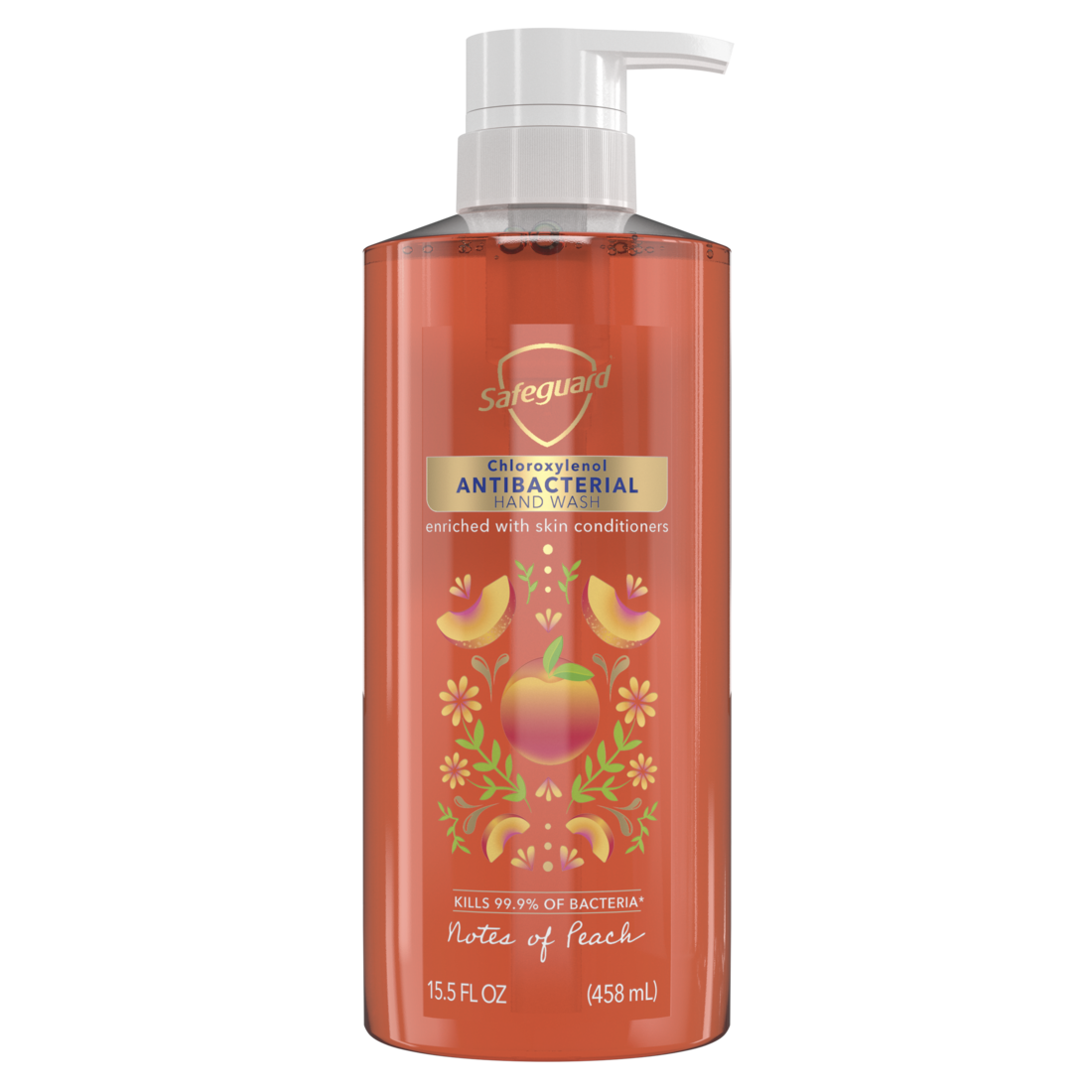 Safeguard Antibacterial Hand Soap Notes Of Peach - 15.5oz/4pk