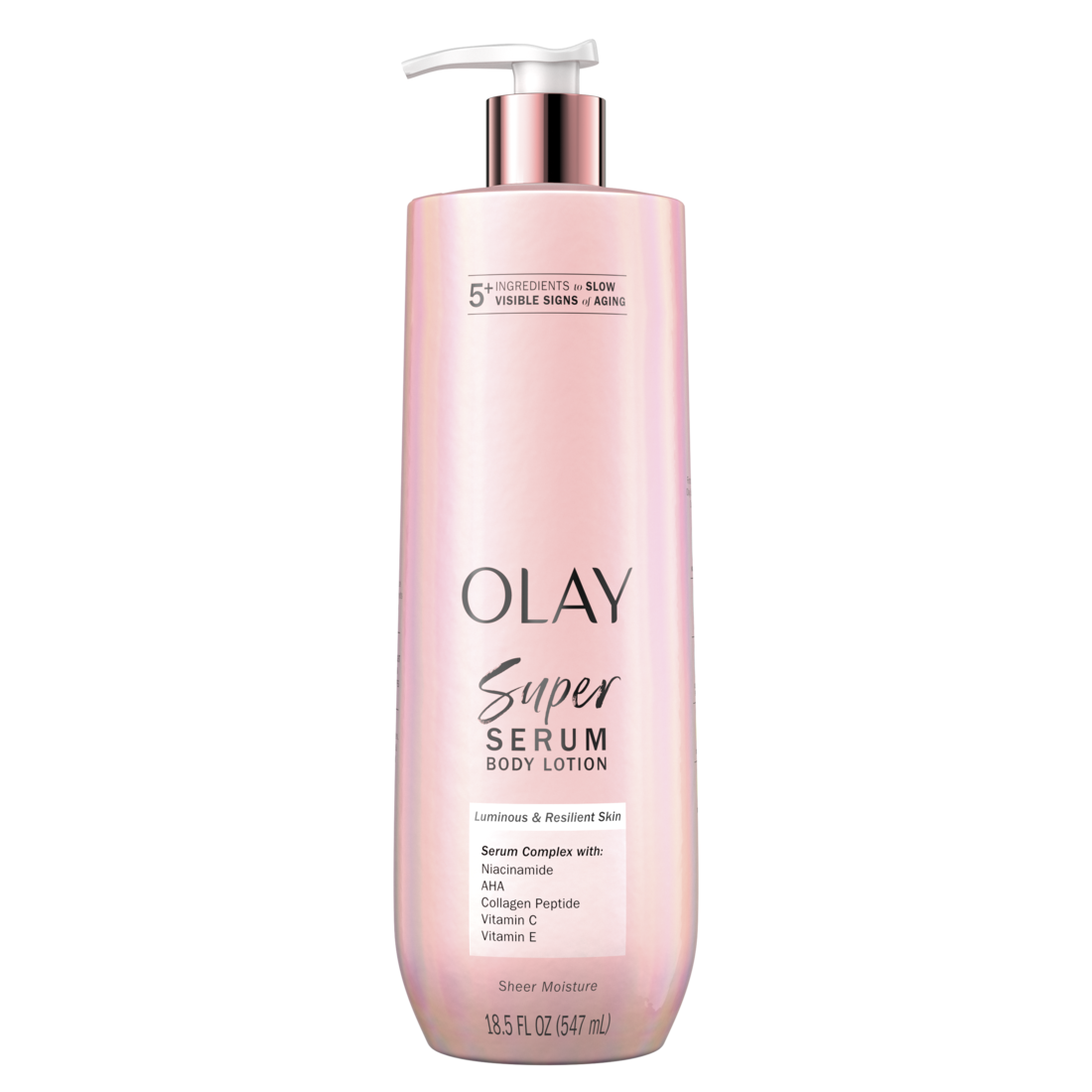 Olay Super Serum Body Lotion Moisturizing Body Lotion For Dry Skin With Super Serum Complex To Slow Visible Signs Of Aging - 18.5oz/6pk