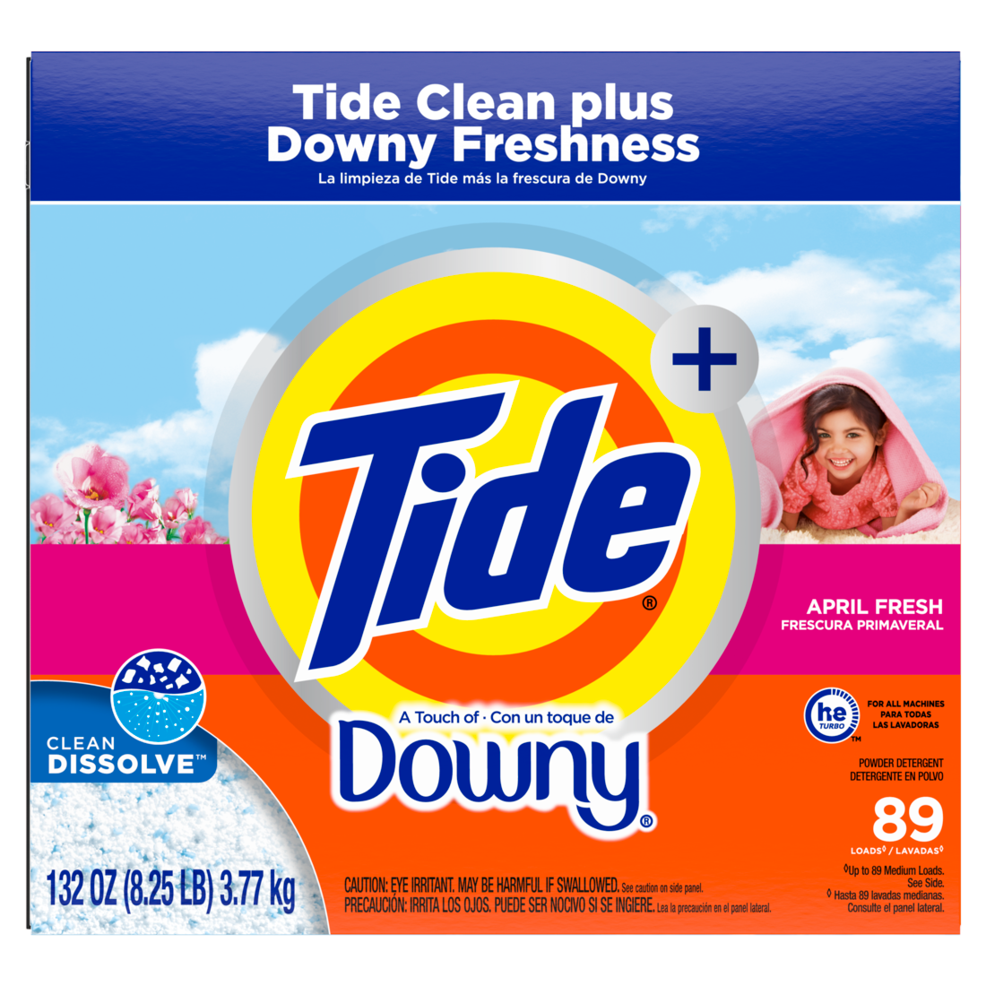 Tide Powder Laundry Detergent With A Touch Of Downy Scent 89 Loads - 132oz/2pk