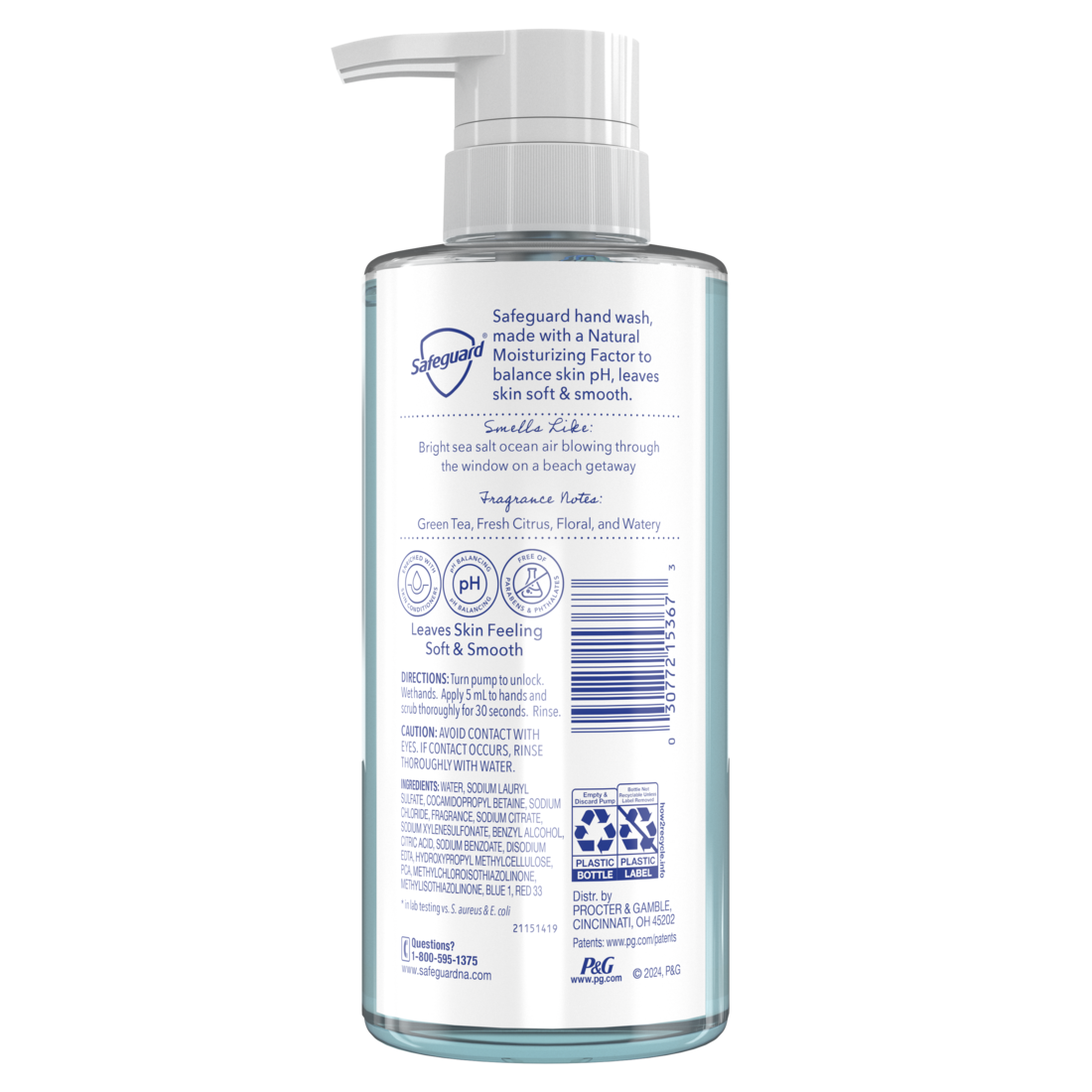 Safeguard Hand Soap Ocean Breeze - 10.1oz/4pk