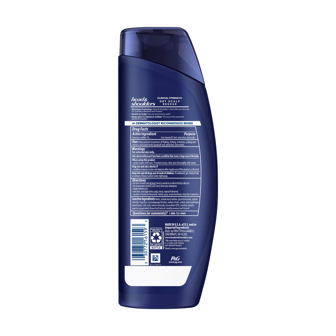 Head & Shoulders Clinical Strength Dry Scalp Rescue Shampoo Twin Pack For Stubborn Dandruff - (2x13.5)oz/4pk