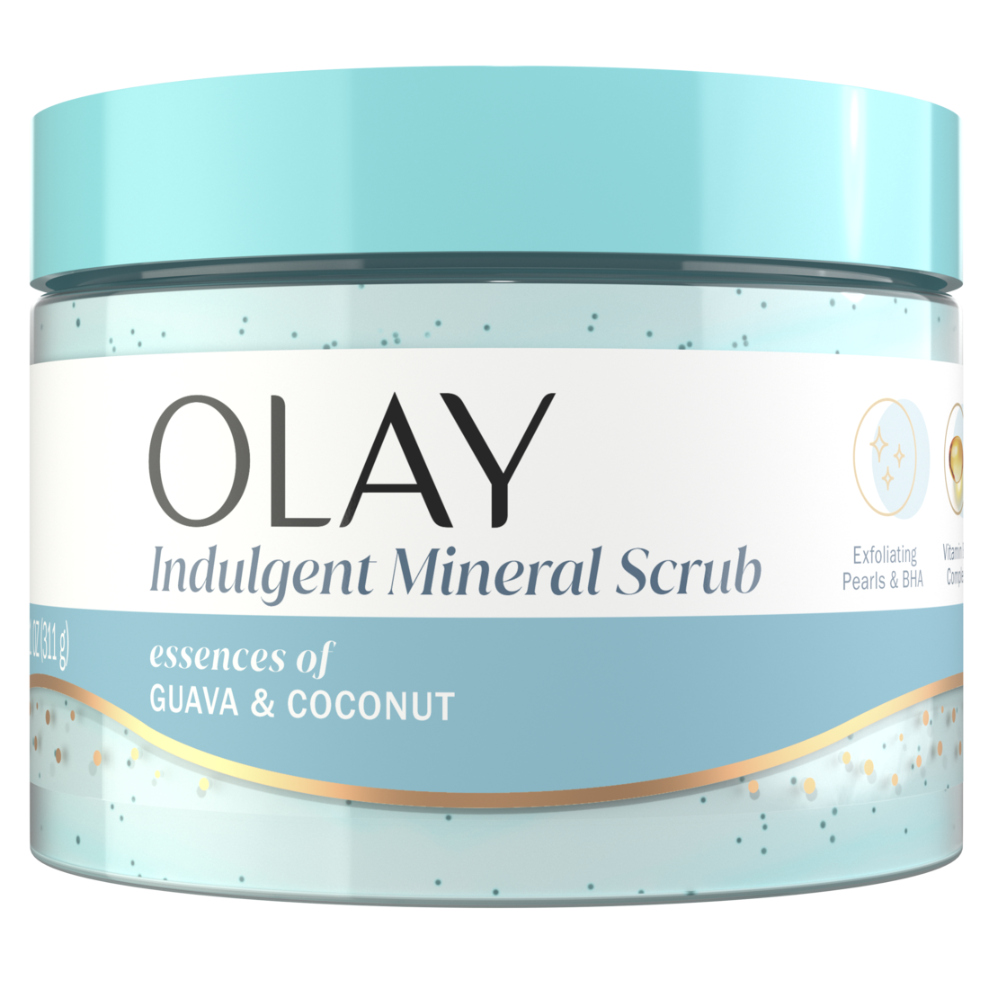 Olay Indulgent Mineral Scrub Body Wash With Essences Of Guava And Coconut - 11oz/12pk