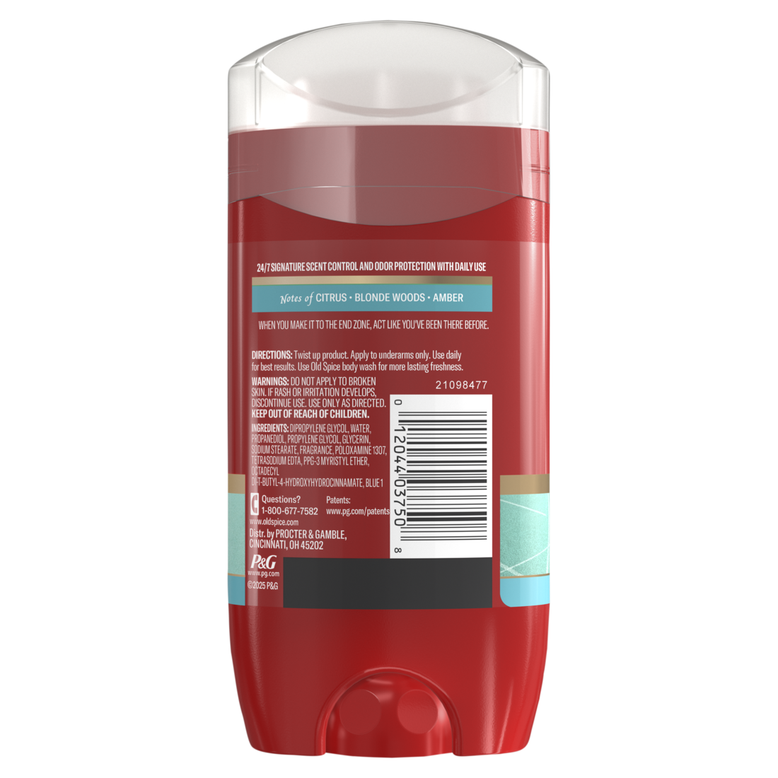 Old Spice Red Collection Deodorant For Men Pure Sport Scent Aluminum Free Long-Lasting Fragrance - 3oz/12pk