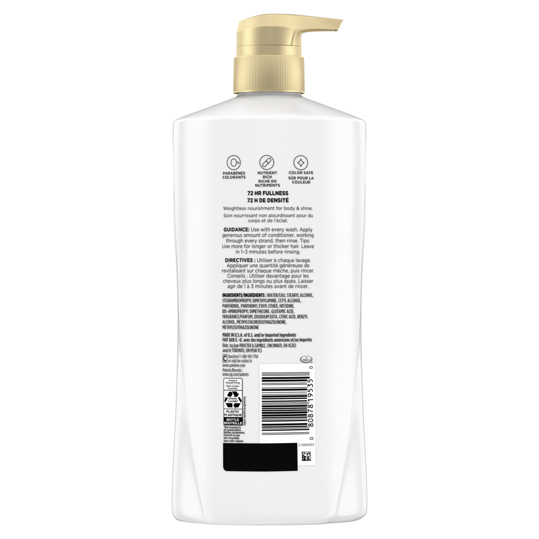 Pantene Sheer Volume 72 HR Fullness Conditioner - 25.1oz/4pk