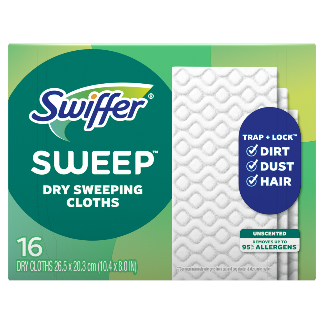 Swiffer Sweep + Mop Dry Pads Refill Floor Cleaner Cleaning Cloths Unscented - 16ct/8pk
