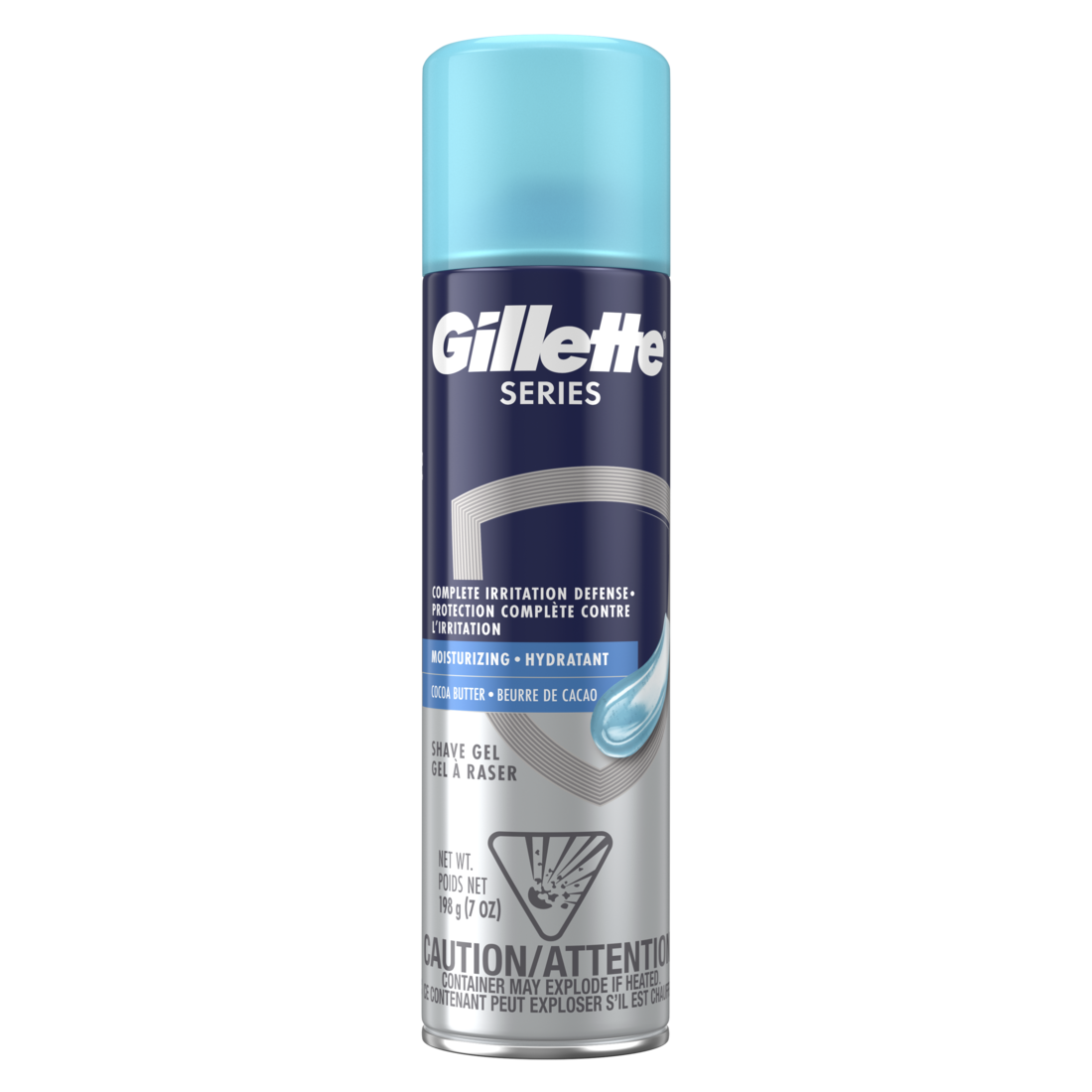 Gillette Series Moisturizing Shaving Gel For Men Protects Against Shaving Irritation Shave Gel With Cocoa Butter Suitable For Sensitive Skin - 7oz/12pk