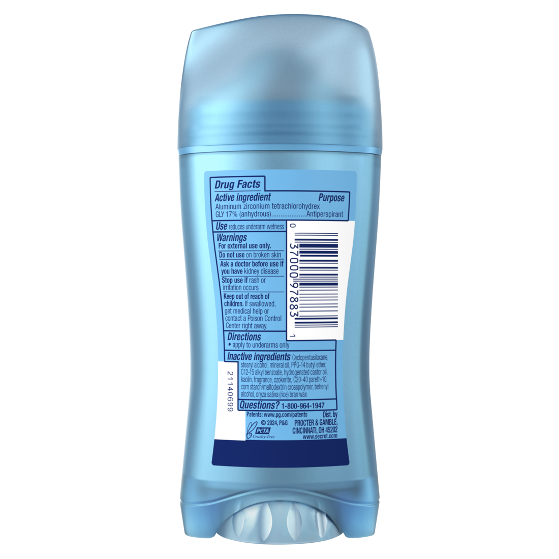 Secret Fresh Invisible Solid Antiperspirant And Deodorant For Women Waterlily Scent - 2.6oz/12pk