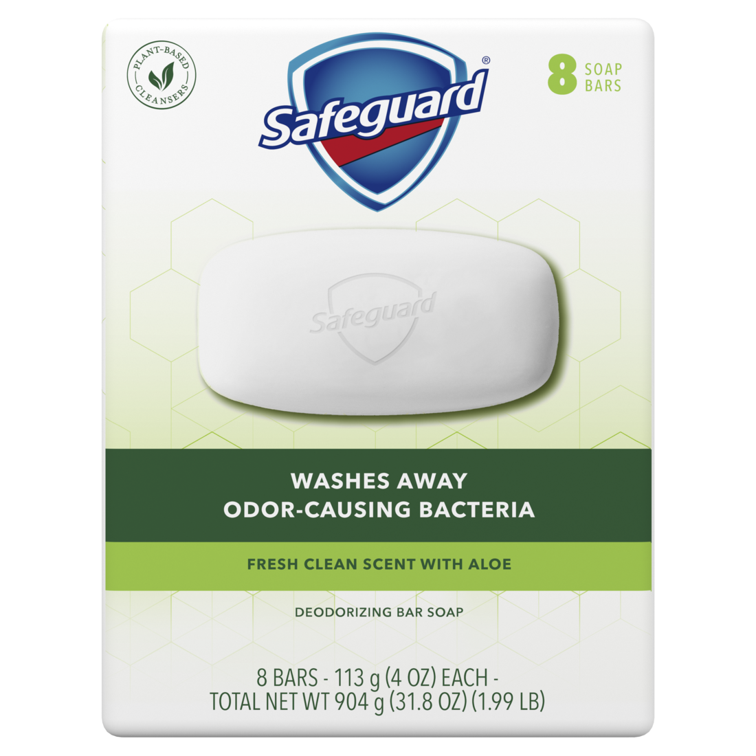 Safeguard Bar Soap Fresh Clean Scent With Aloe - (8x4.0)oz/4pk