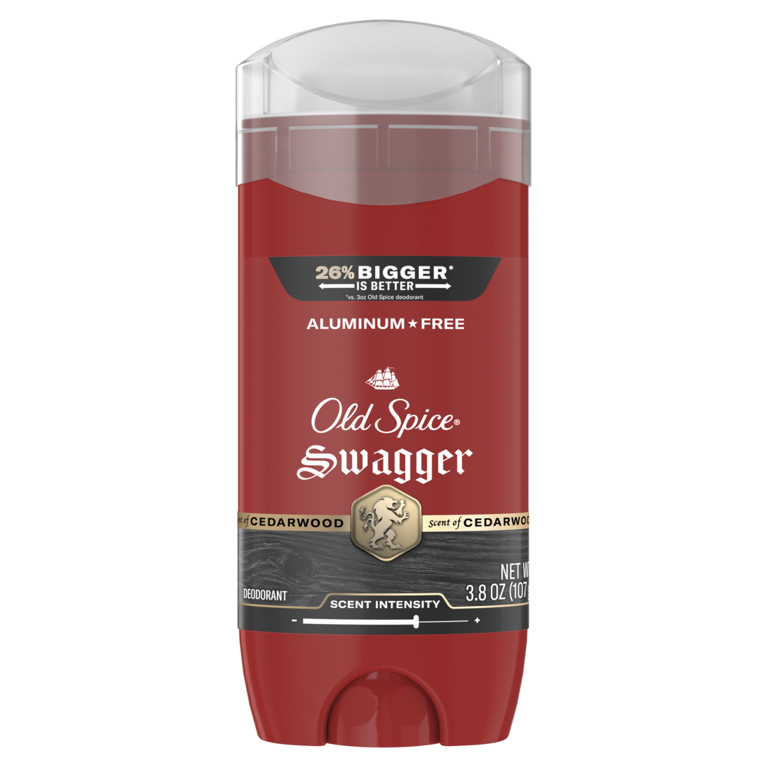 Old Spice Red Collection Deodorant For Men Swagger Scent Aluminum Free Long-Lasting Fragrance - 3.8oz/12pk