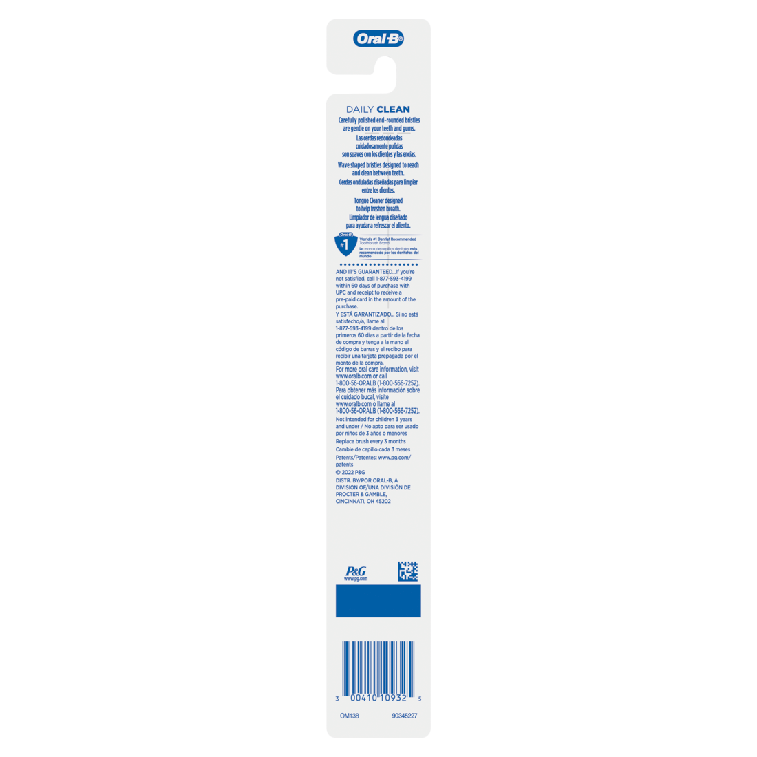 Oral-B Daily Clean Toothbrush Medium Gentle On Gums & Teeth - 1ct/72pk