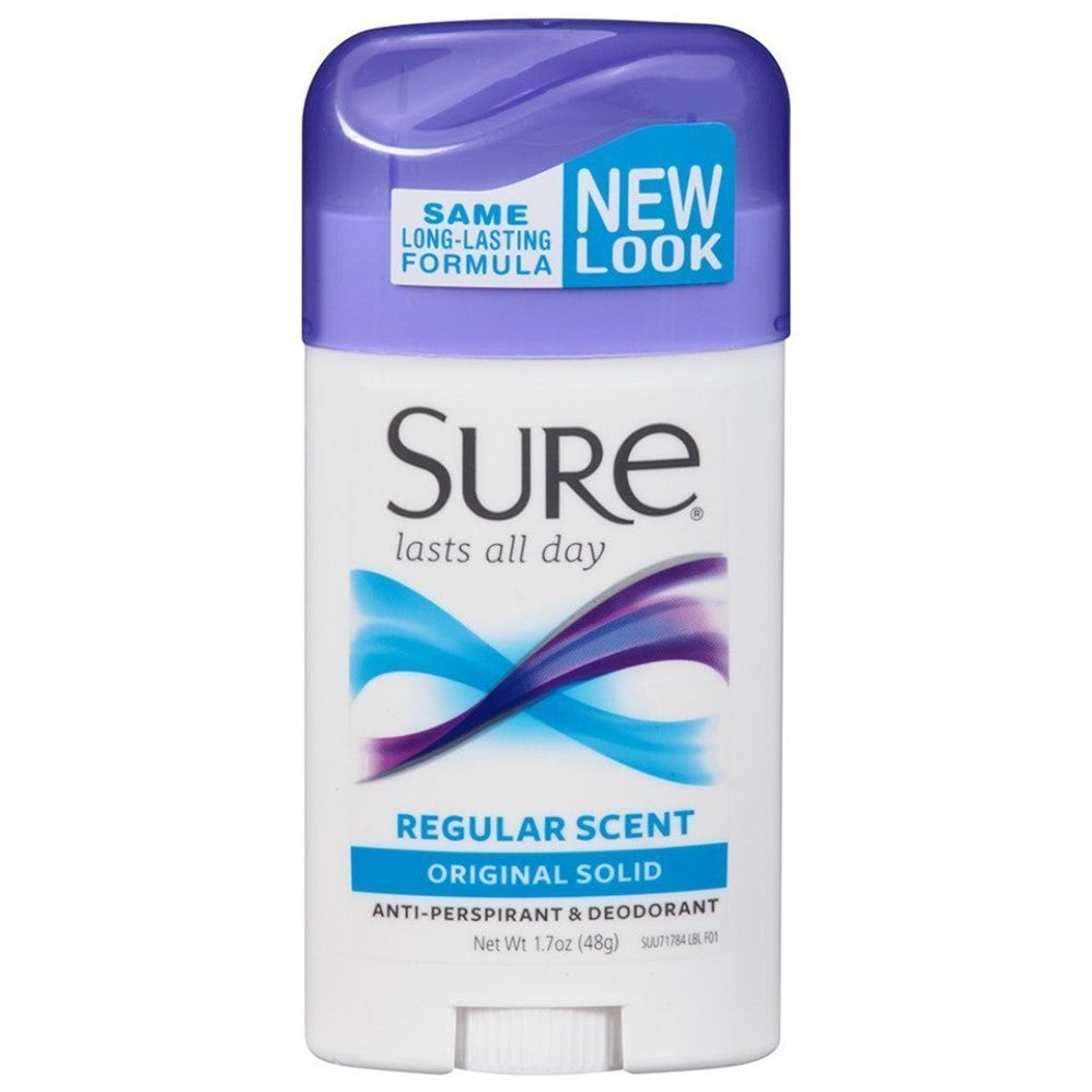 Sure Regular Scent Original Solid Antiperspirant & Deodorant - 1.7oz/12pk