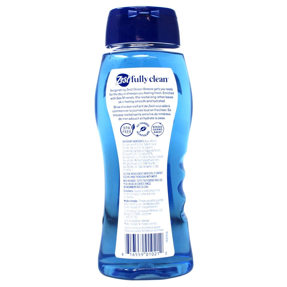 Zest Ocean Energy Body Wash - 18oz/6pk