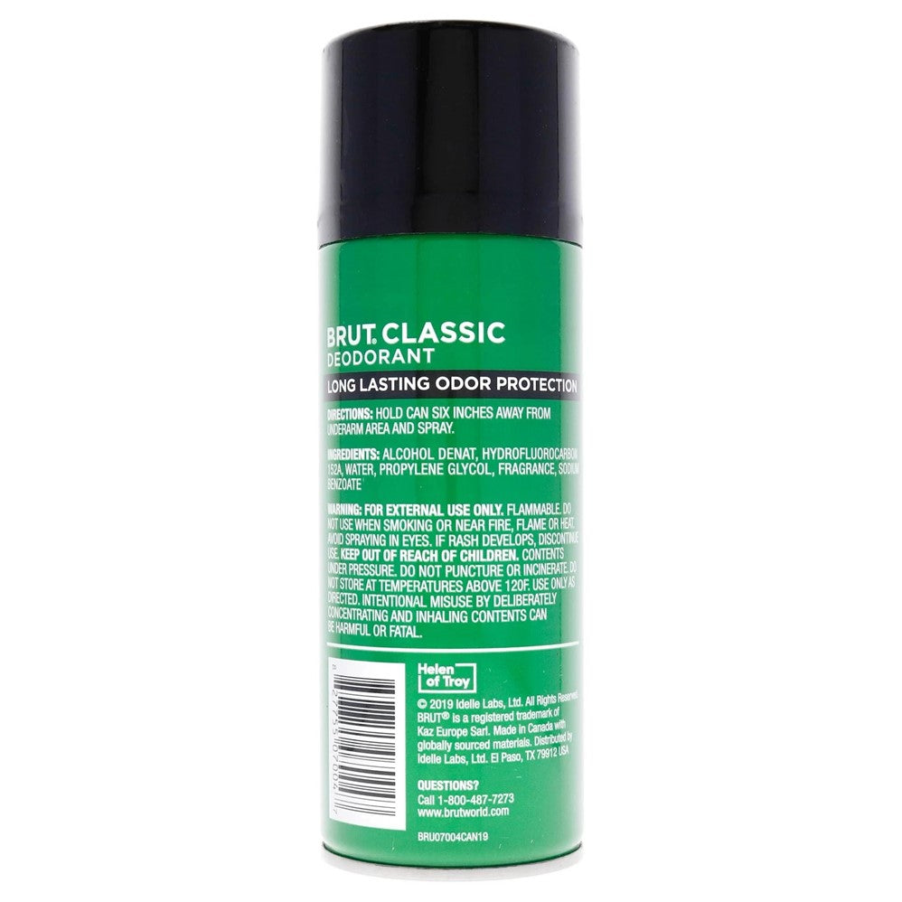 Brut Classic Deodorant (Aerosol-Low Voc-0%) - 10oz/12pk