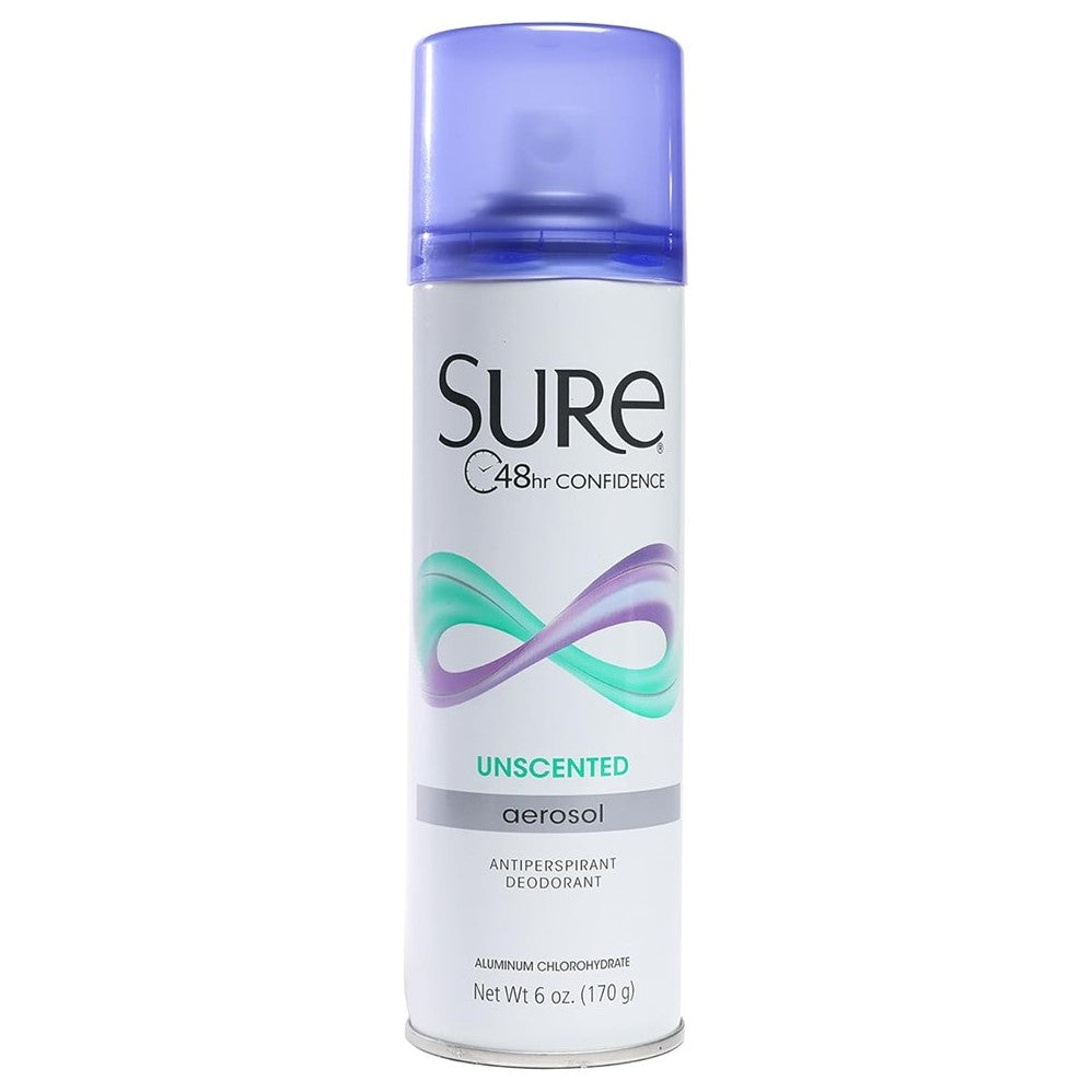 Sure Unscented Antiperspirant Deodorant (Aerosol) - 6oz/12pk
