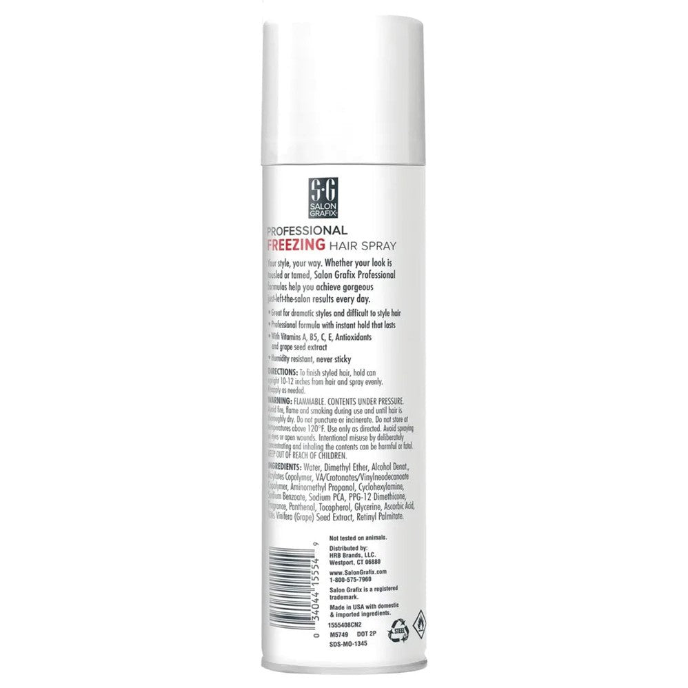 Salon Grafix Freezing Hair Spray Mega Hold - 10oz/6pk
