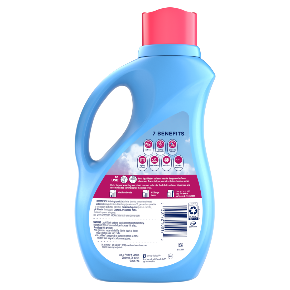 Downy Soft 2-in-1 Soft And Fresh Liquid Fabric Softener April Fresh 90 Loads Fabric Conditioner Liquid Provides Softness And Freshness For Fabrics - 66oz/6pk