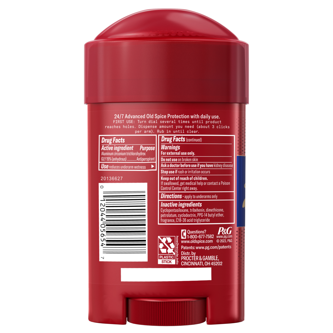 Old Spice Red Collection Deodorant For Men Captain Scent Antiperspirant Lasting Protection - 2.6oz/12pk
