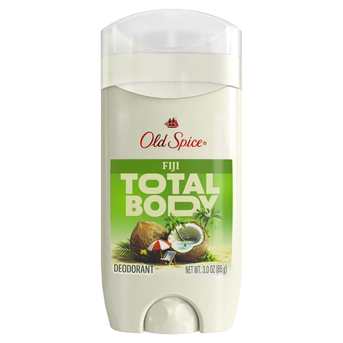 Old Spice Whole Body Deodorant Stick Aluminum Free Total Body Deodorant Fiji Scent 24/7 Freshness From Pits To Toes And Down Below Dermatologist Tested - 3oz/12pk