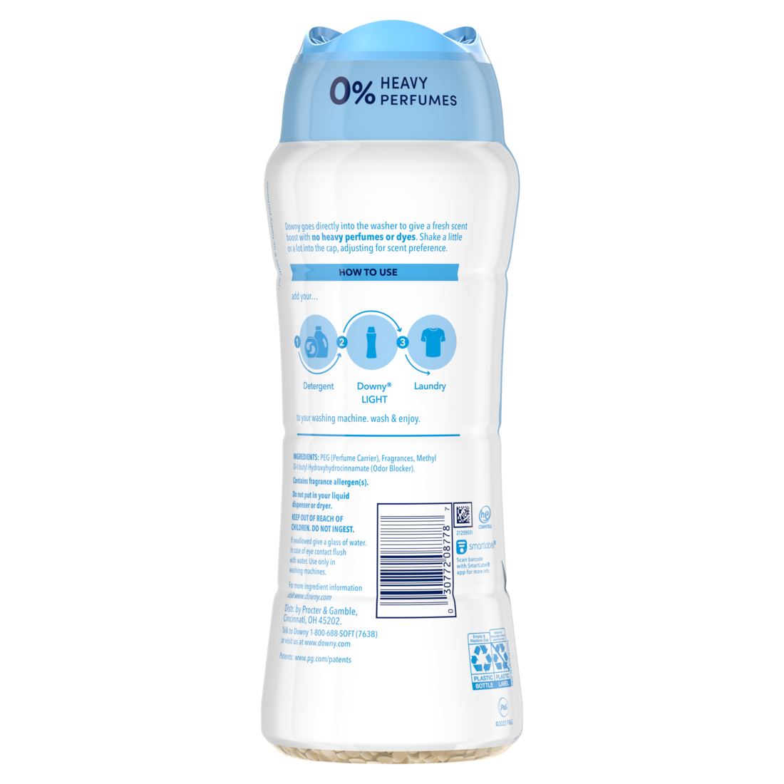 Downy Light Laundry Scent Booster Beads Ocean Mist Scent In-Wash Fabric Beads Designed To Be Gentle With A Light Boost Of Scent No Heavy Perfumes - 18.2oz/4pk