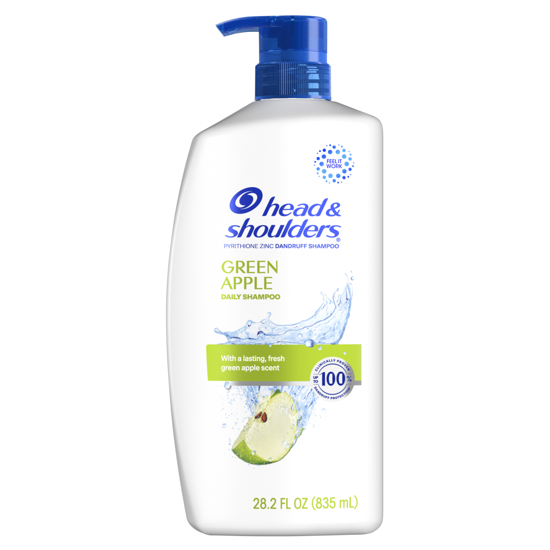 Head And Shoulders Dandruff Shampoo Anti-Dandruff Treatment Green Apple For Daily Use Paraben Free - 28.2oz/4pk
