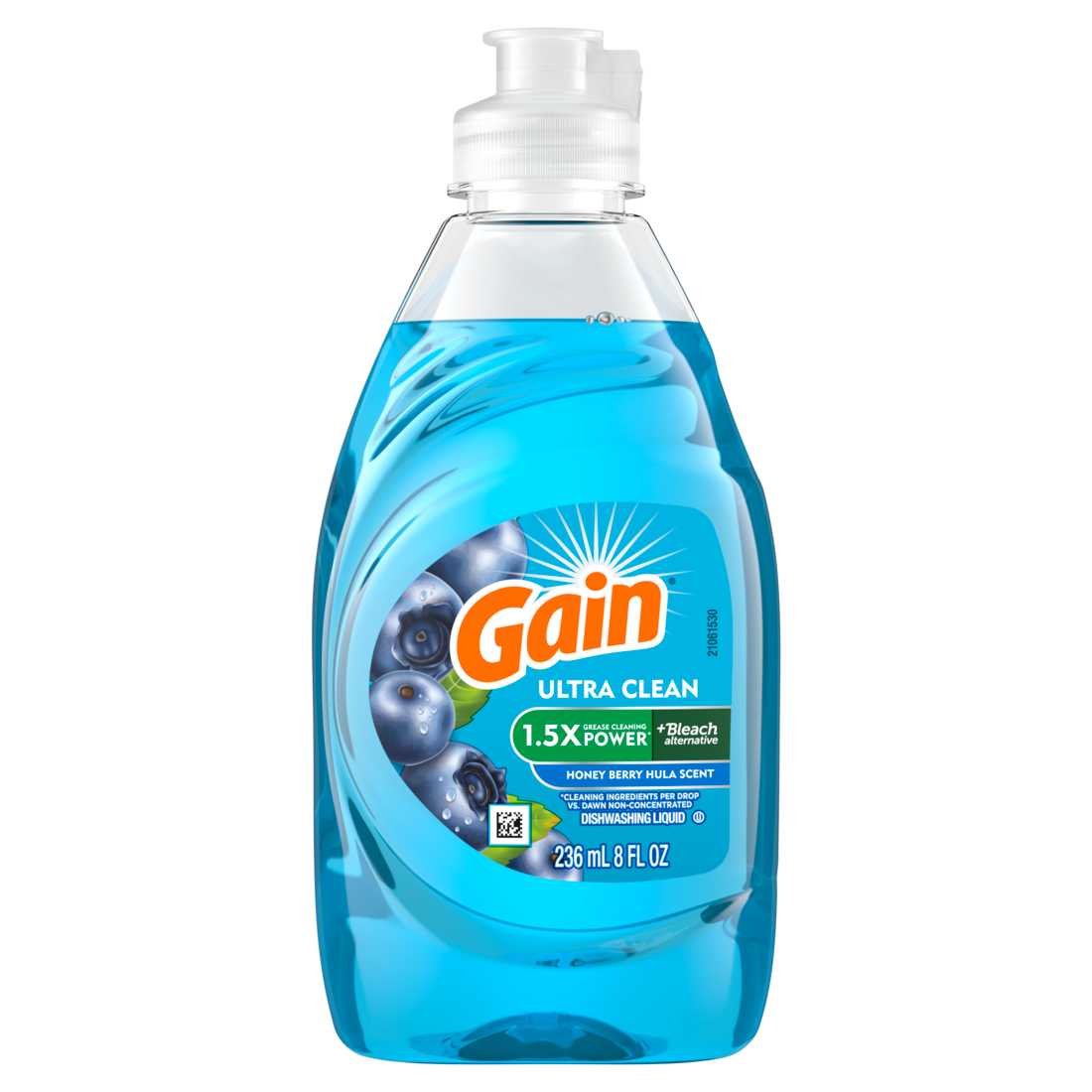 Gain Ultra + Bleach Alternative Dish Soap Dishwashing Liquid Honey Berry Hula - 8oz/12pk